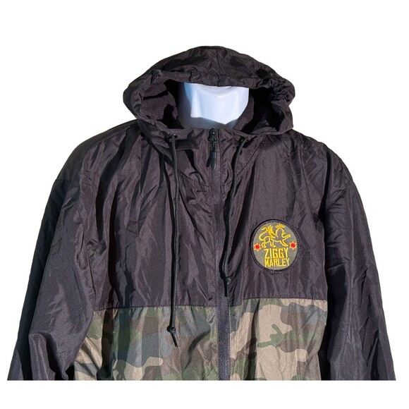 ZIGGY MARLEY Long Sleeve Pull-Over Hooded Windbreaker Jacket 2XL - Picture 2 of 7